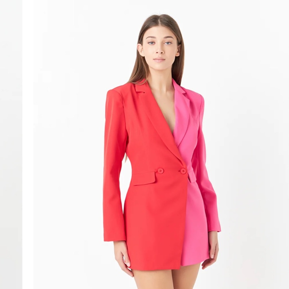 Endless Rose Contrast Blazer Romper (XS)